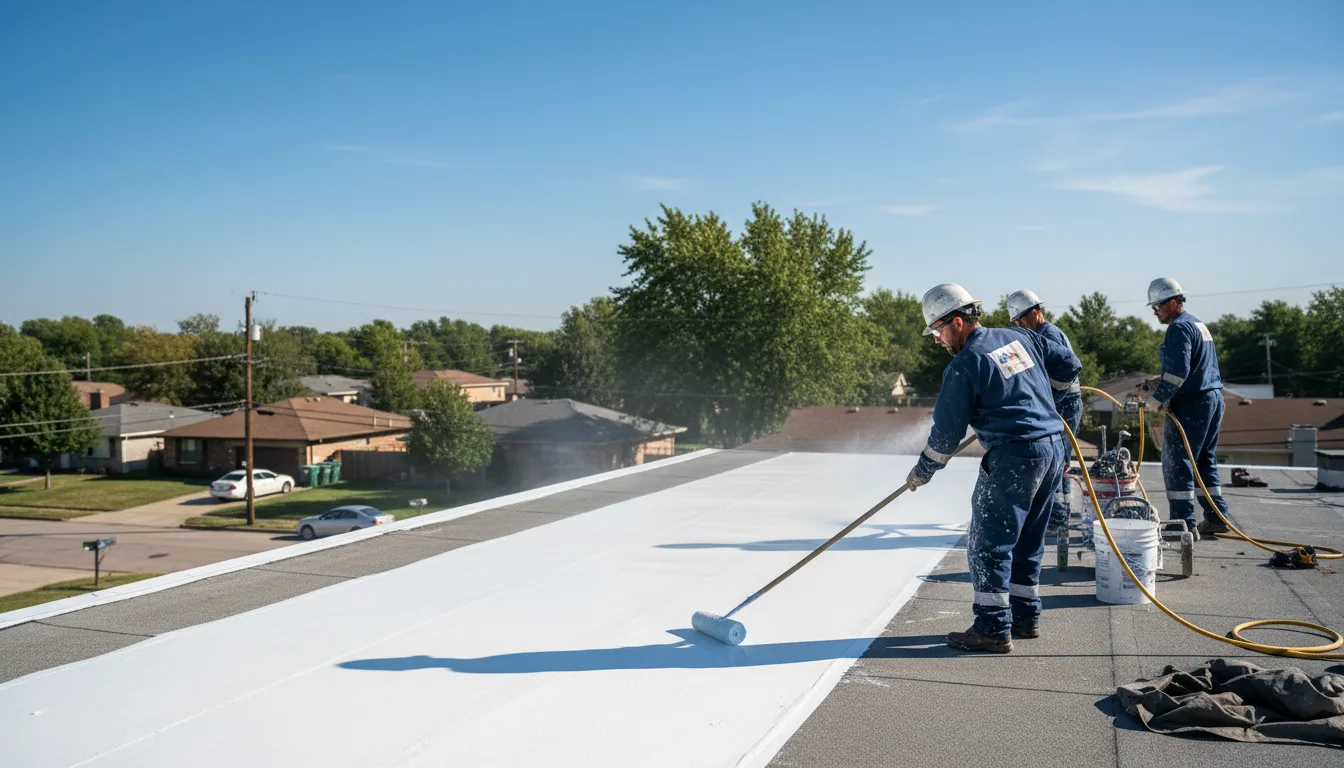 Commercial roof coating in Omega, GA near me
